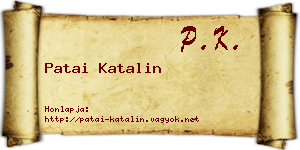 Patai Katalin névjegykártya